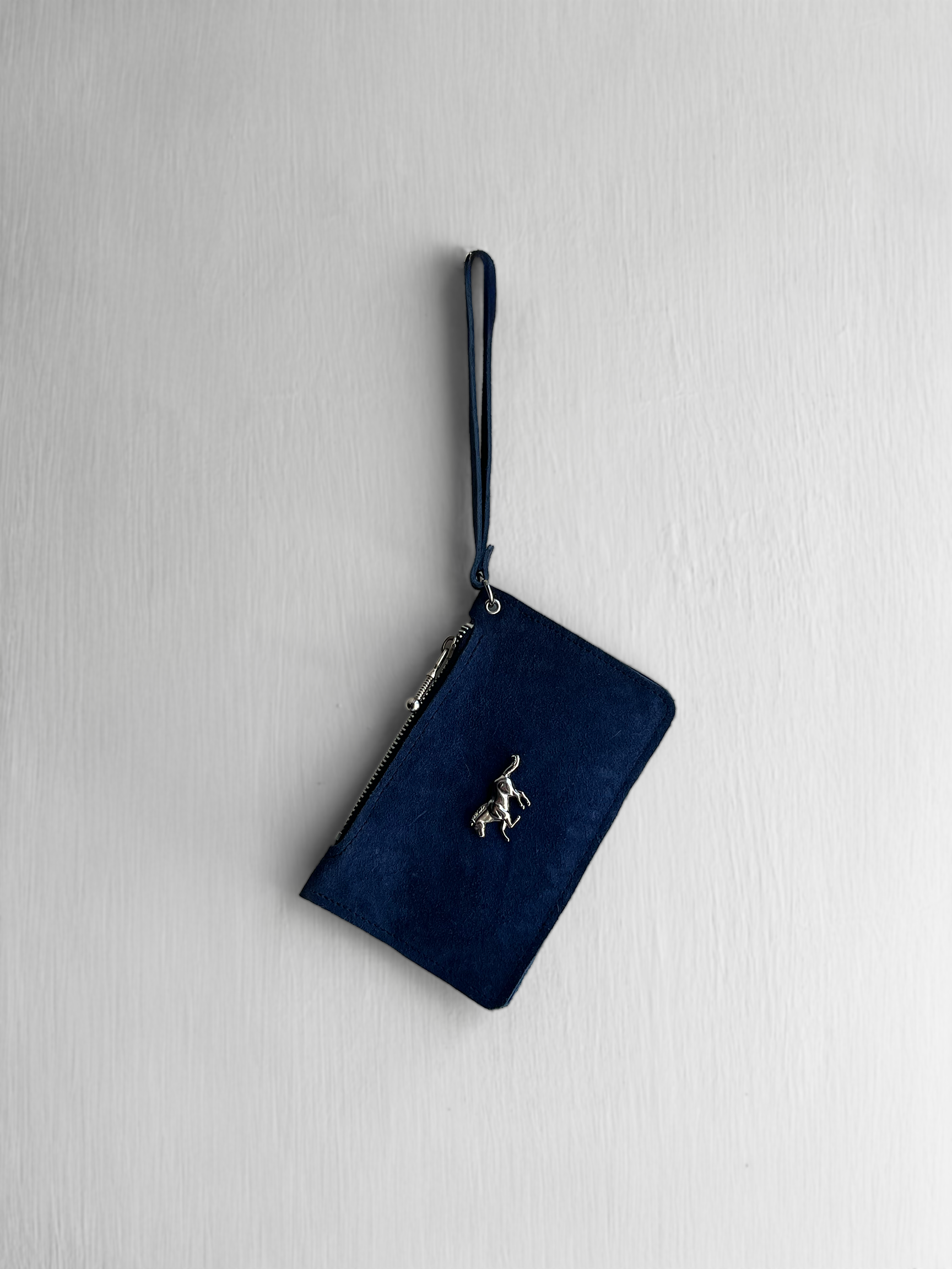 CARTERA AZUL CABALLO GAMUZA