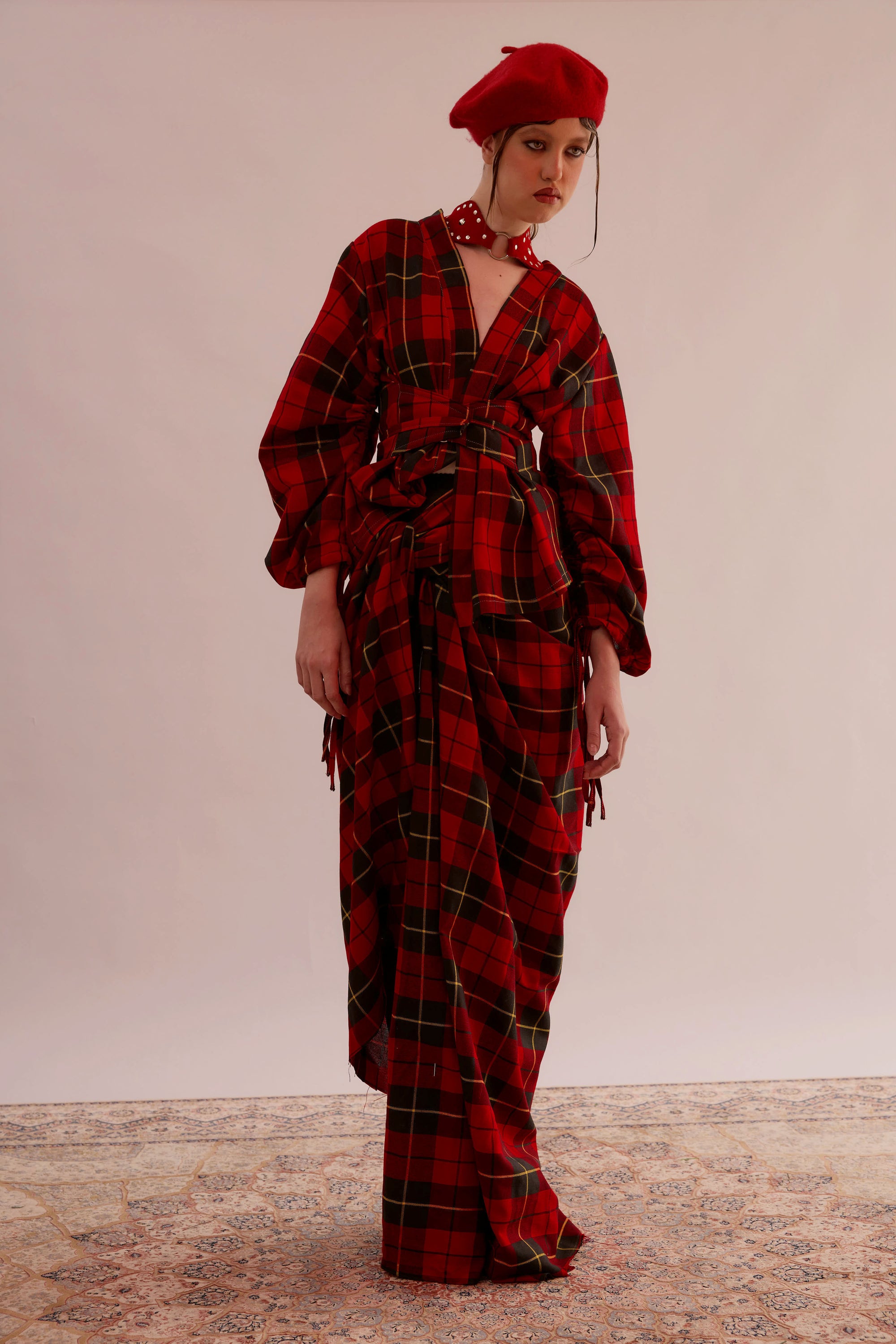 WESTERN TARTAN  KIMONO