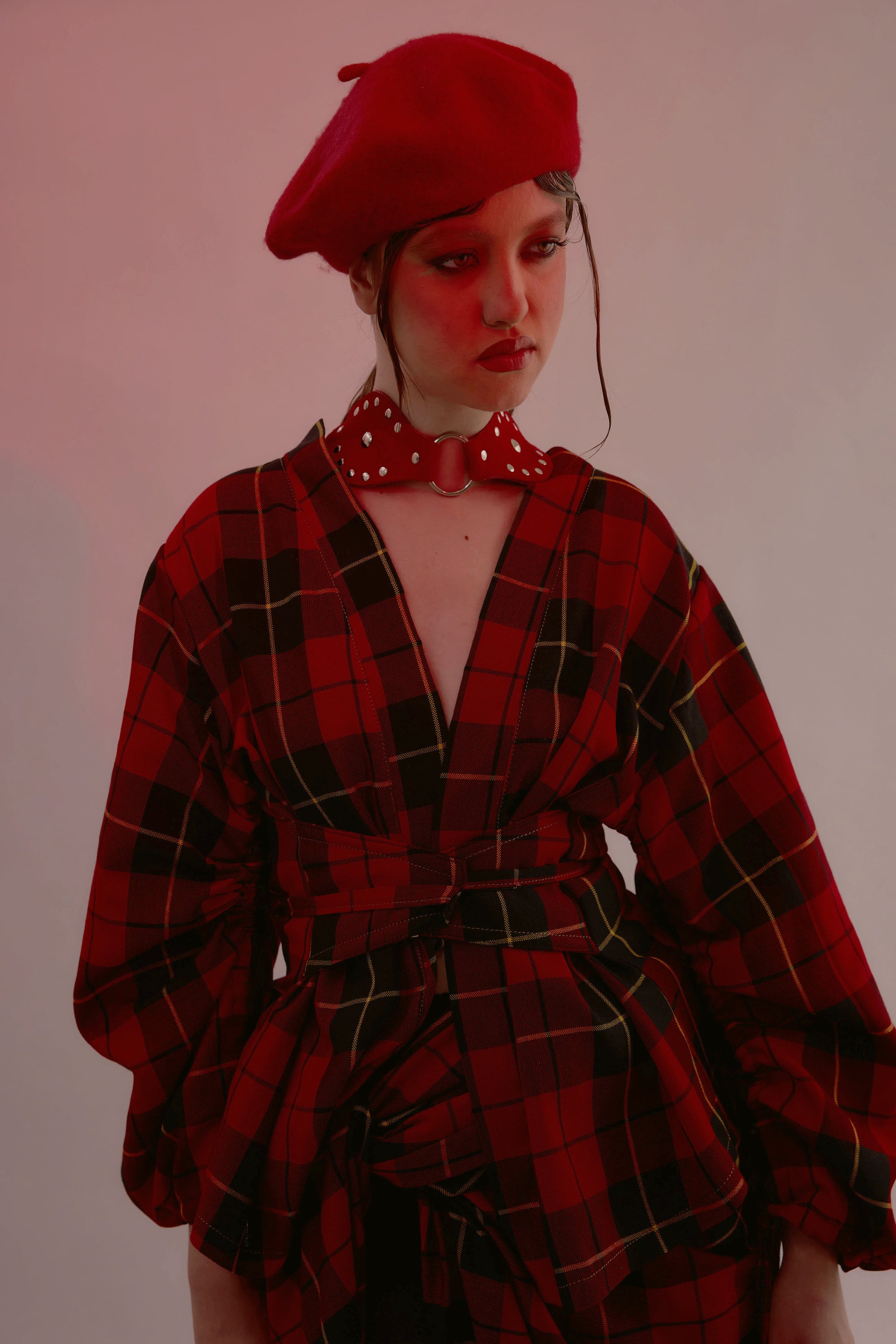 WESTERN TARTAN  KIMONO