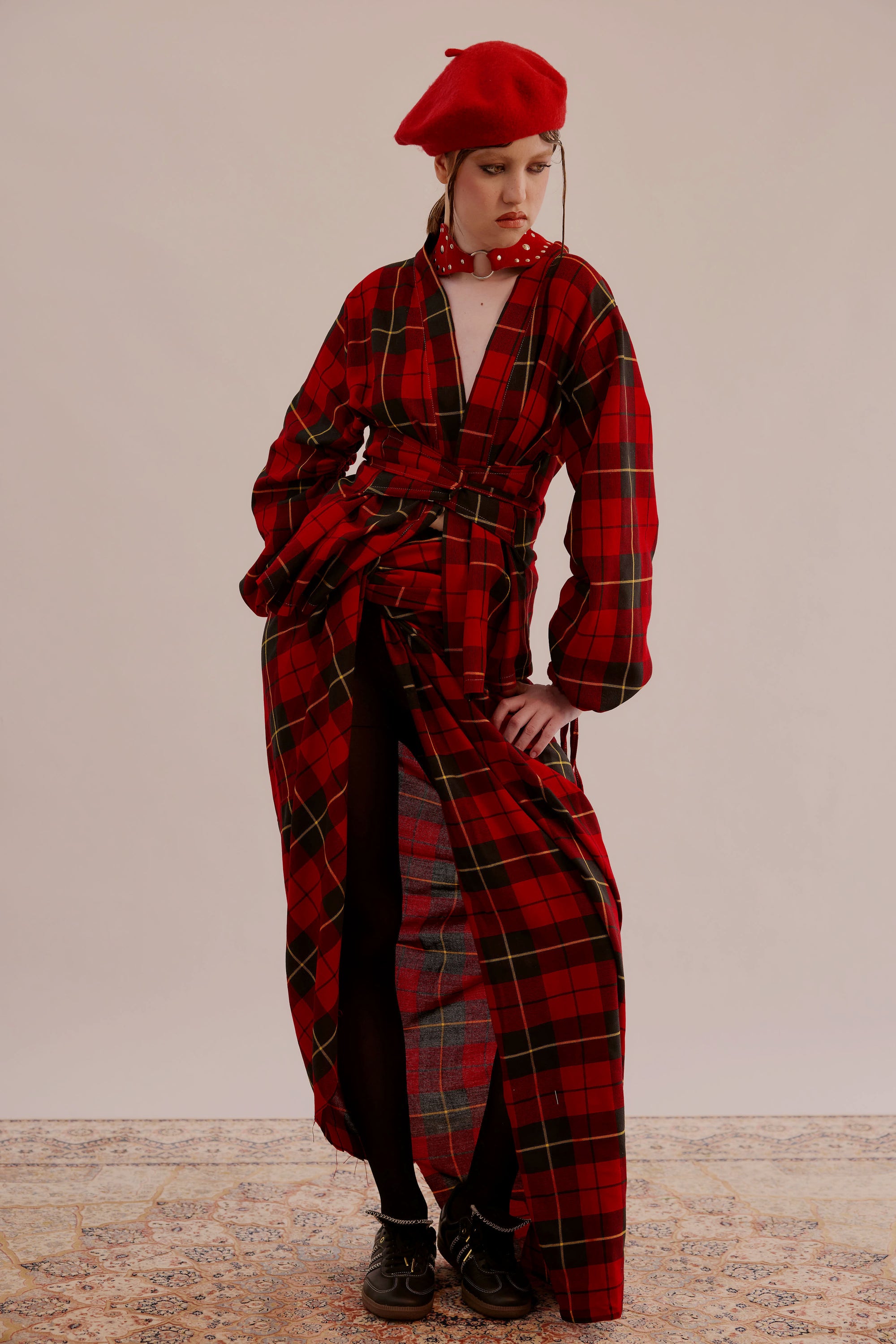WESTERN TARTAN  KIMONO