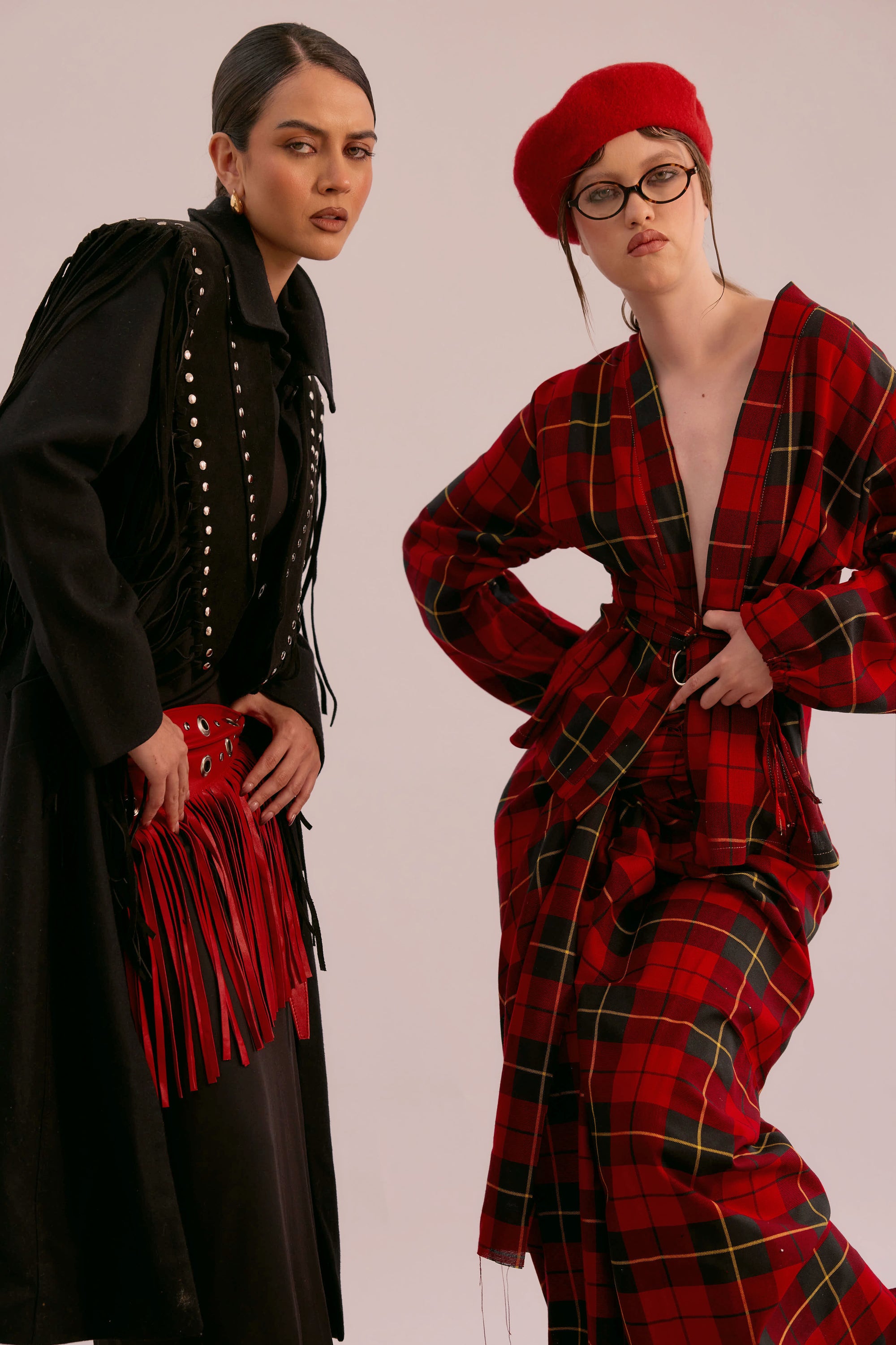 WESTERN TARTAN  KIMONO