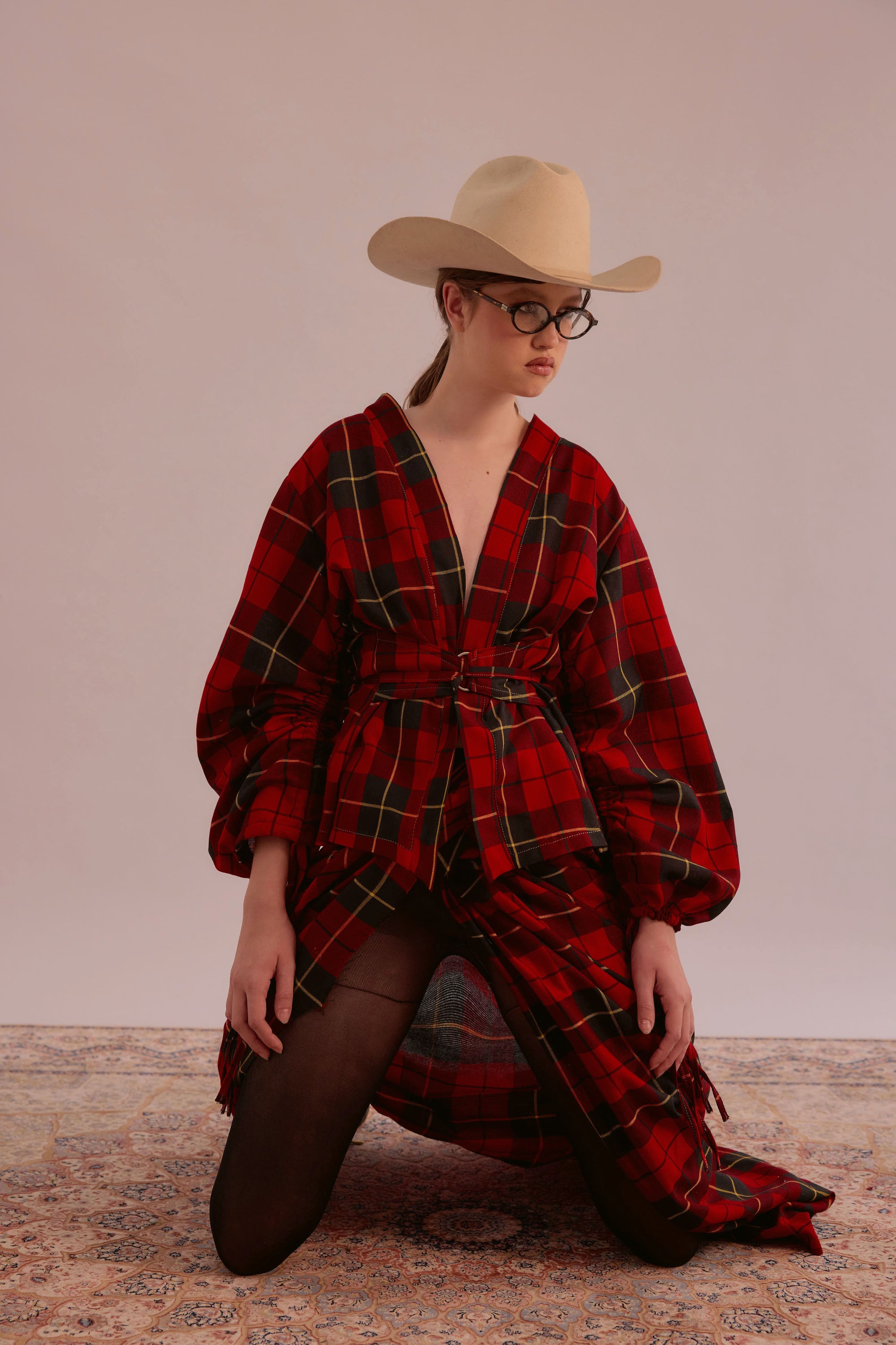 WESTERN TARTAN  KIMONO